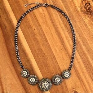 BaubleBar | Gunmetal Statement Necklace | 17.5” Adjustable